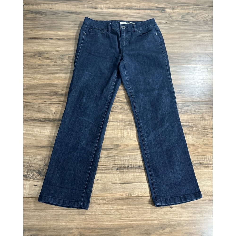 DKNY Women's Jeans Size 4 Dark Blue Straight‎ Fit